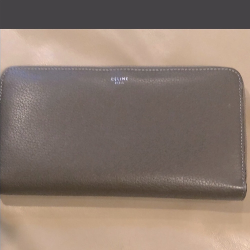 Celine TAUPE WALLET… yellow interior good condition